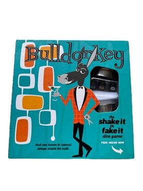 Bulldonkey Shake It or Fake It Dice Game - Teal and Orange